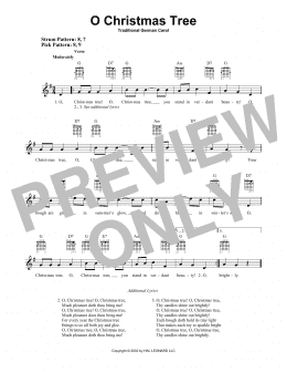 page one of O Christmas Tree (Easy Guitar)