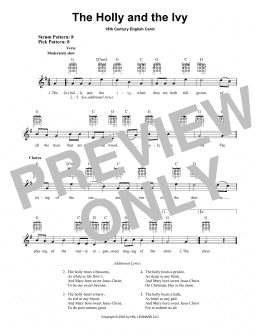 page one of The Holly And The Ivy (Easy Guitar)