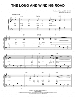 page one of The Long And Winding Road (Very Easy Piano)