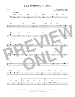 page one of Like Someone In Love (Cello Solo)