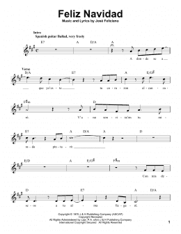 page one of Feliz Navidad (Pro Vocal)