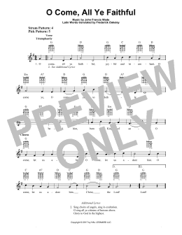 page one of O Come, All Ye Faithful (Easy Guitar)