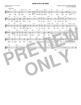 page one of Gone With The Wind (Lead Sheet / Fake Book)