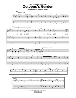 page one of Octopus's Garden (Bass Guitar Tab)