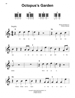 page one of Octopus's Garden (Super Easy Piano)