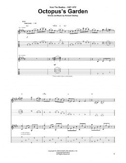 page one of Octopus's Garden (Guitar Tab)