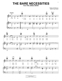 page one of The Bare Necessities (Piano, Vocal & Guitar Chords (Right-Hand Melody))