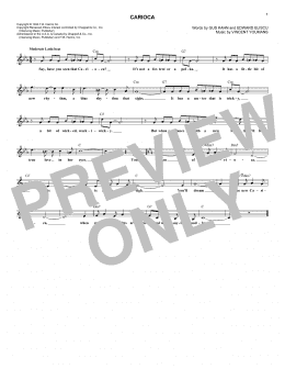 page one of The Carioca (Lead Sheet / Fake Book)
