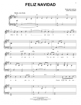 page one of Feliz Navidad (Piano & Vocal)