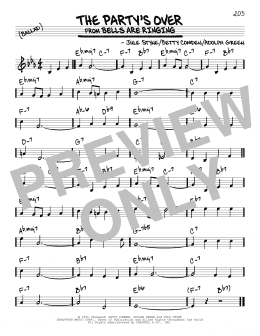 page one of The Party's Over (Real Book – Melody & Chords)