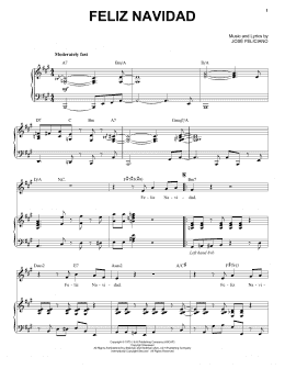 page one of Feliz Navidad (Piano & Vocal)