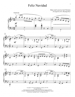 page one of Feliz Navidad (Educational Piano)