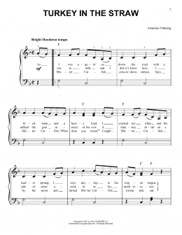 page one of Turkey In The Straw (Very Easy Piano)