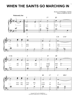 page one of When The Saints Go Marching In (Very Easy Piano)