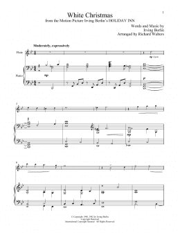 page one of White Christmas (Flute and Piano)