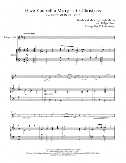 page one of Have Yourself A Merry Little Christmas (Trumpet and Piano)