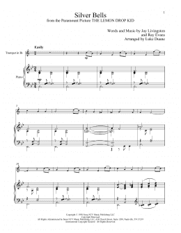 page one of Silver Bells (Trumpet and Piano)