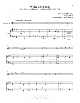 page one of White Christmas (Trumpet and Piano)