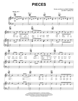 Two Pieces Sheet Music | Demi Lovato | Piano, Vocal & Guitar Chords  (Right-Hand Melody)