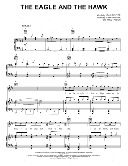 page one of The Eagle And The Hawk (Piano, Vocal & Guitar Chords (Right-Hand Melody))