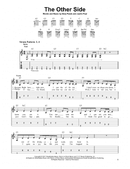 page one of The Other Side (Easy Guitar Tab)