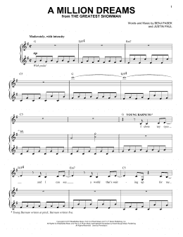 page one of A Million Dreams (from The Greatest Showman) (Piano & Vocal)