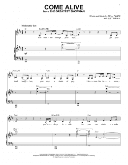 page one of Come Alive (from The Greatest Showman) (Piano & Vocal)