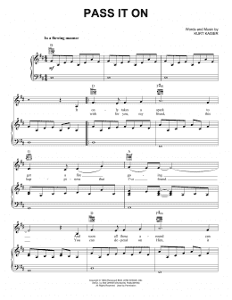 page one of Pass It On (Piano, Vocal & Guitar Chords (Right-Hand Melody))