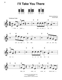 page one of I'll Take You There (Super Easy Piano)