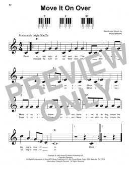 page one of Move It On Over (Super Easy Piano)