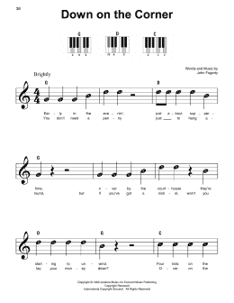 page one of Down On The Corner (Super Easy Piano)