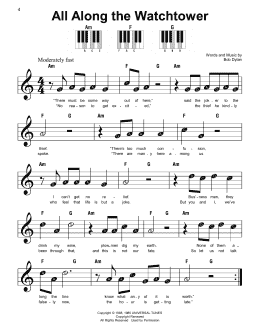 page one of All Along The Watchtower (Super Easy Piano)