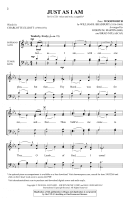 page one of Just As I Am (SATB Choir)