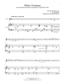 page one of White Christmas (Violin and Piano)