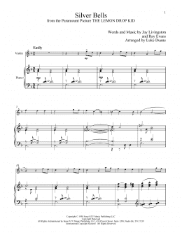 page one of Silver Bells (Violin and Piano)