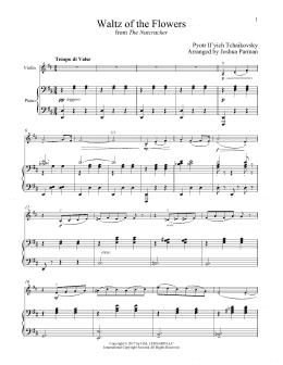 page one of Waltz Of The Flowers (Violin and Piano)