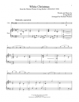 page one of White Christmas (Cello and Piano)