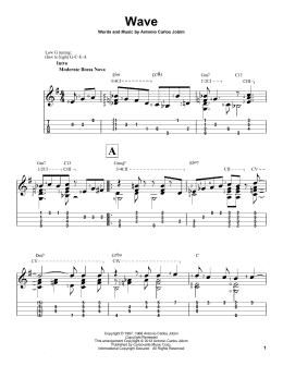 page one of Wave (Easy Ukulele Tab)