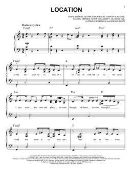 page one of Location (Easy Piano)