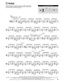 page one of Creep (Drum Chart)