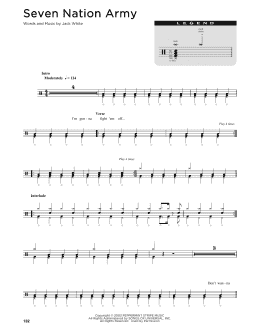 page one of Seven Nation Army (Drum Chart)