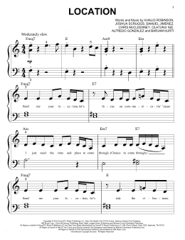 page one of Location (Big Note Piano)