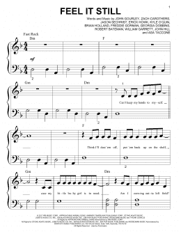 page one of Feel It Still (Big Note Piano)