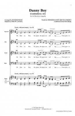 page one of Danny Boy (SATB Choir)