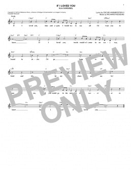 page one of If I Loved You (Lead Sheet / Fake Book)