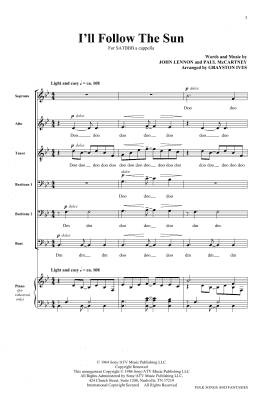 page one of I'll Follow The Sun (SATB Choir)