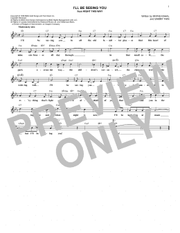 page one of I'll Be Seeing You (Lead Sheet / Fake Book)