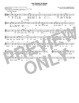 page one of The Sound Of Music (Lead Sheet / Fake Book)