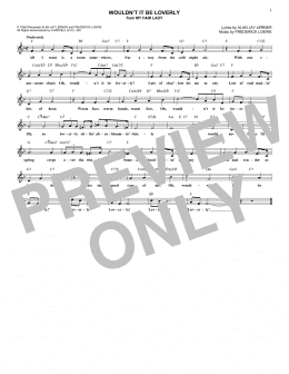 page one of Wouldn't It Be Loverly (Lead Sheet / Fake Book)