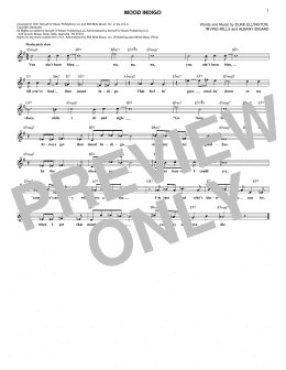 page one of Mood Indigo (Lead Sheet / Fake Book)